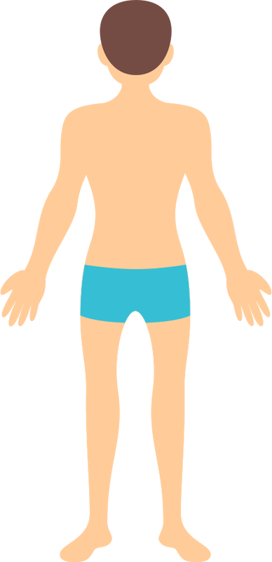 male's back
